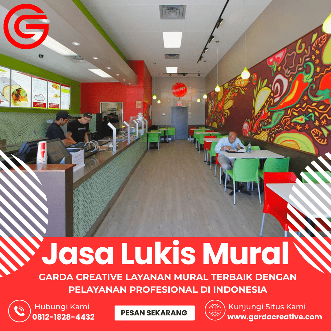 Harga Jasa Lukis Mural di Pekalongan Cafe Restoran Indoor Outdoor